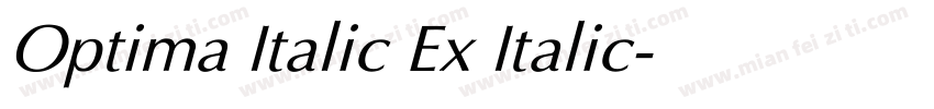 Optima Italic Ex Italic字体转换